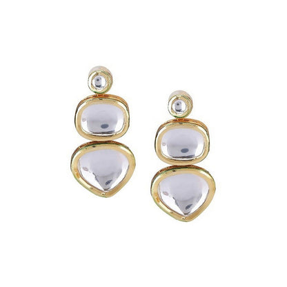 Auraa Trends Traditional Kundan Mirror Polished Necklace with Earrings and Maang Tikka