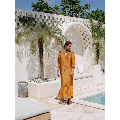 Auruhfy Terra Embroidered Dress