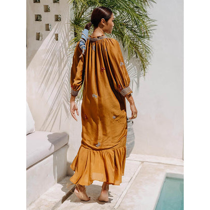 Auruhfy Terra Embroidered Dress