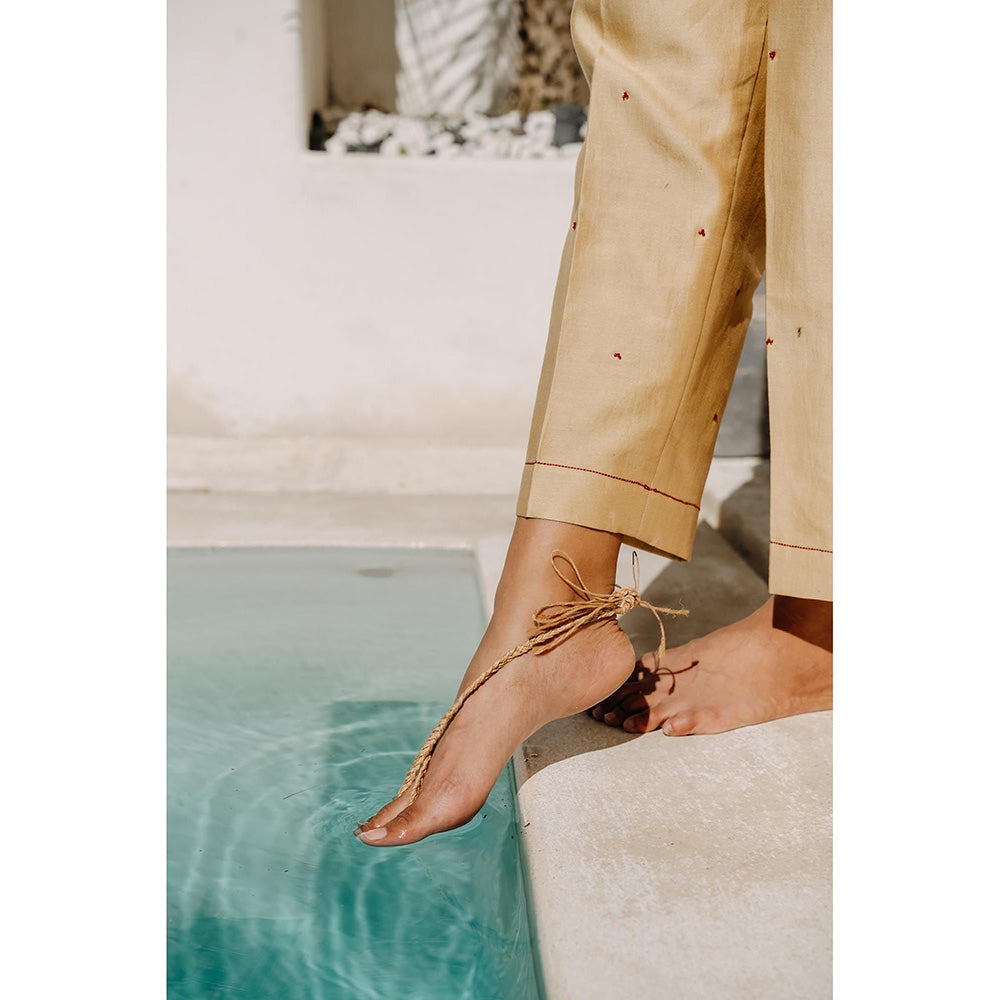 Auruhfy Solara Embroidered Top and Pant (Set of 2)