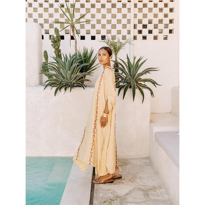 Auruhfy Zephyra Embroidered Dress with Slip (Set of 2)