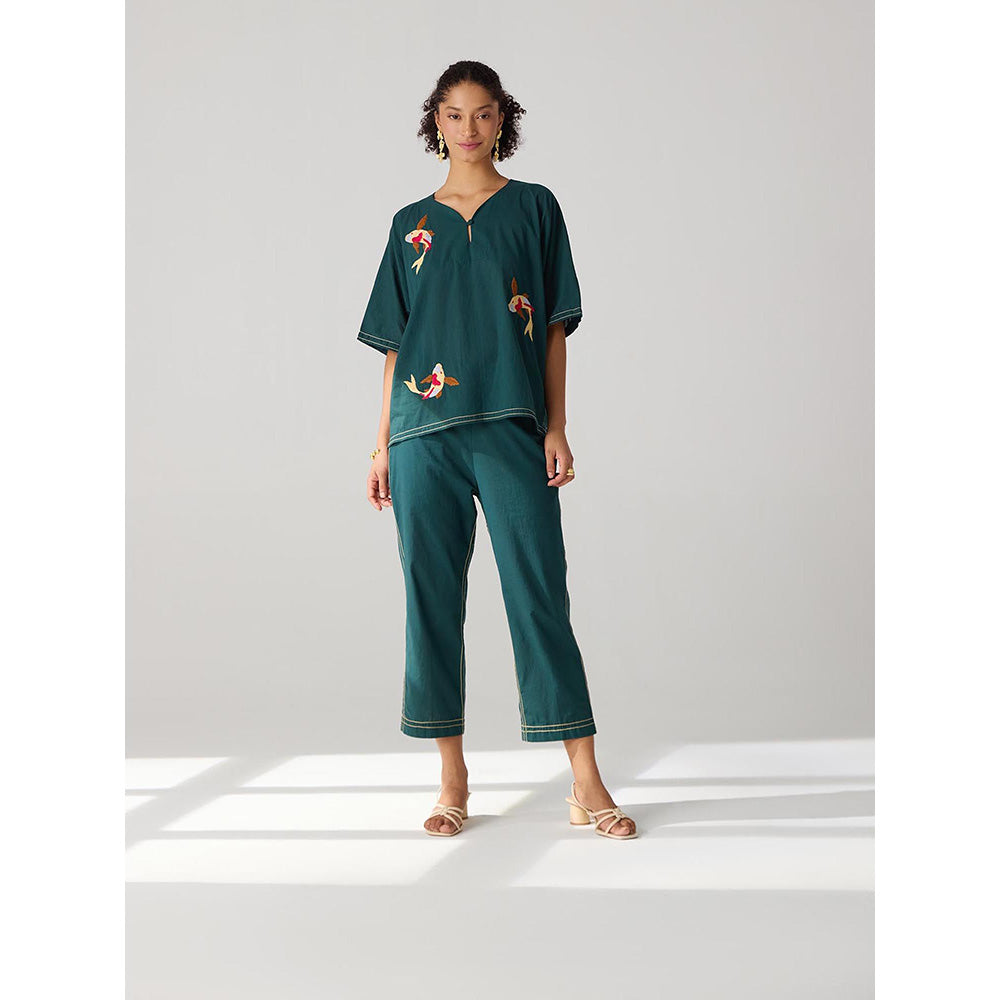 Auruhfy Foreshore Embroidered Top and Pant (Set of 2)