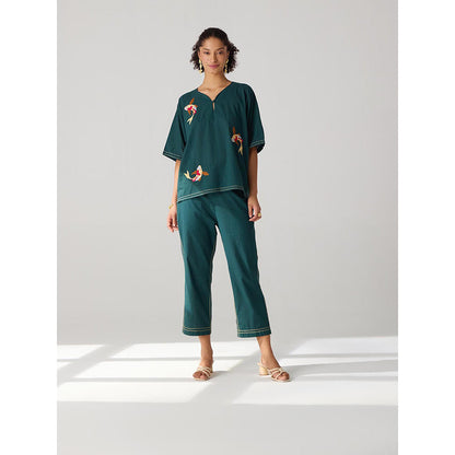 Auruhfy Foreshore Embroidered Top and Pant (Set of 2)