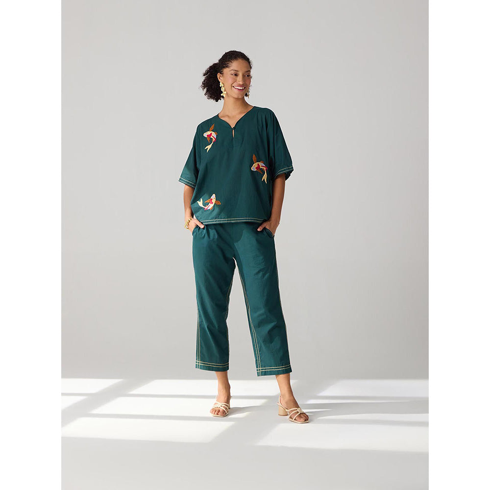 Auruhfy Foreshore Embroidered Top and Pant (Set of 2)