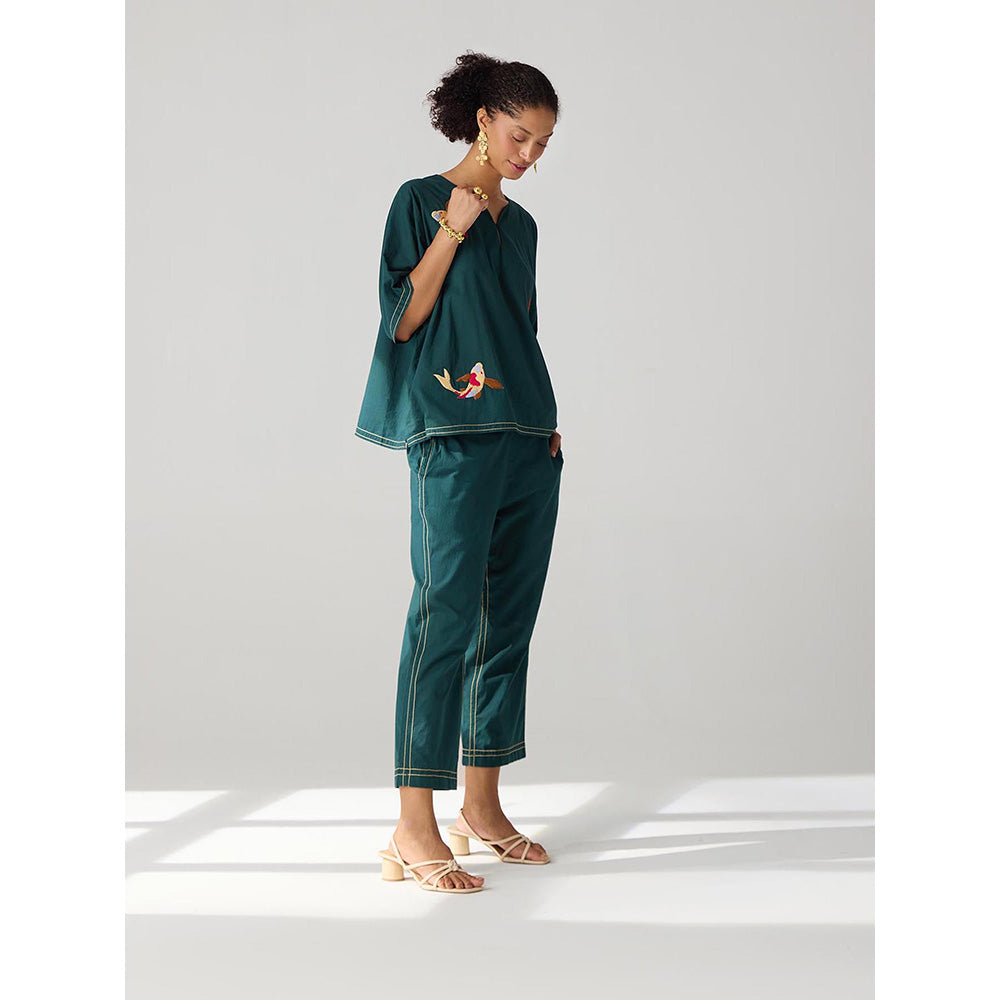 Auruhfy Foreshore Embroidered Top and Pant (Set of 2)