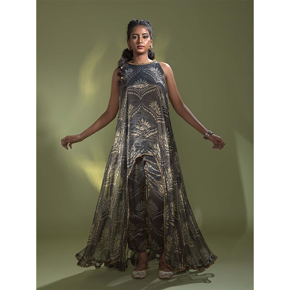 AURUL Blue Asymmetric Co-Ord (Set of 2)