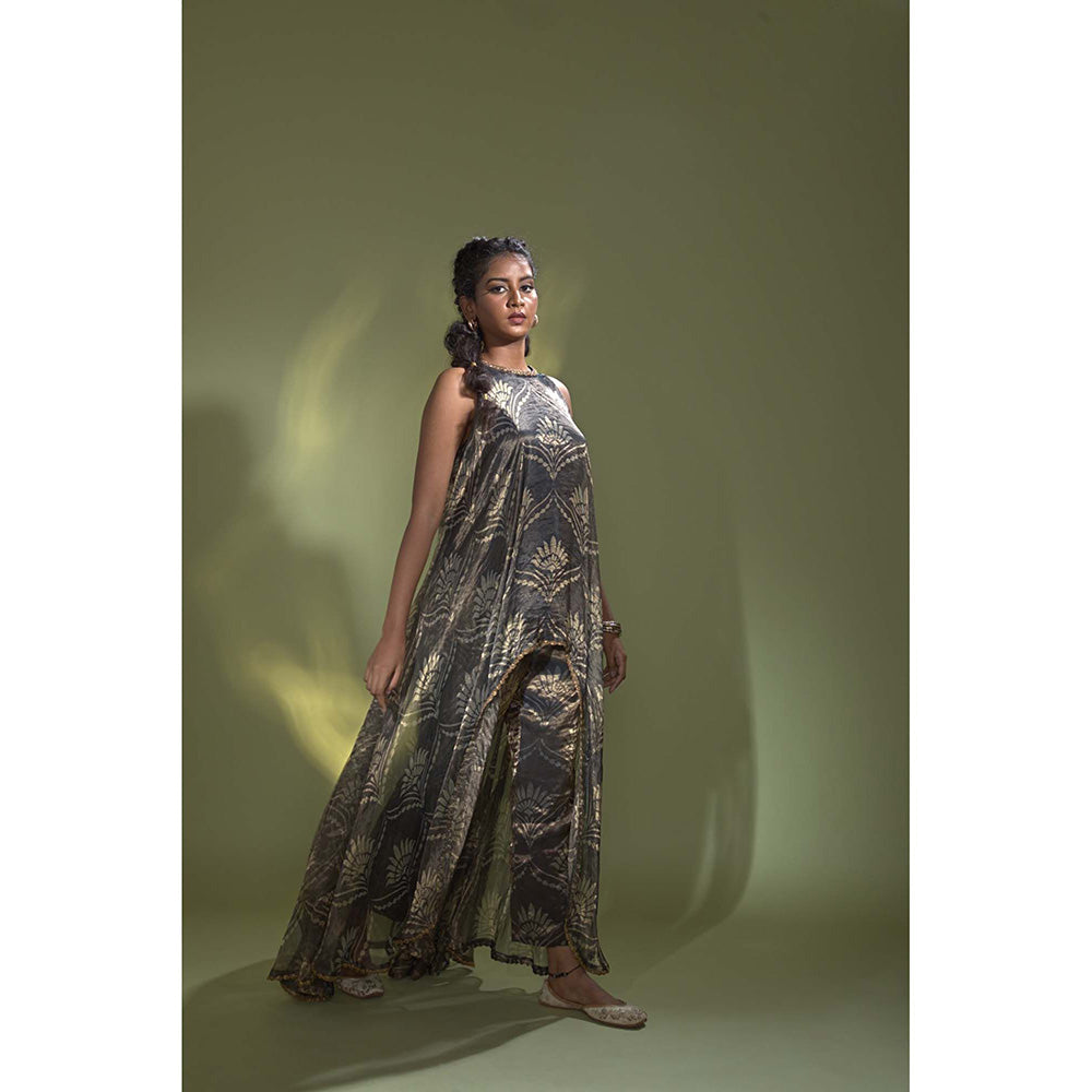 AURUL Blue Asymmetric Co-Ord (Set of 2)