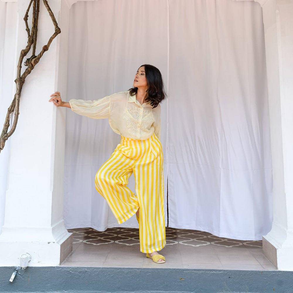 AYAKA Gwen Yellow Oversized Shirt (Set of 2)