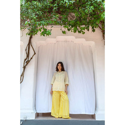 AYAKA Gwen Yellow Oversized Shirt (Set of 2)