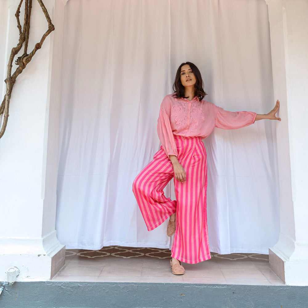 AYAKA Gwen Pink Oversized Shirt (Set of 2)