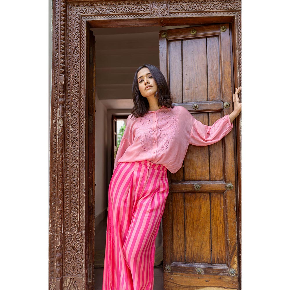 AYAKA Gwen Pink Oversized Shirt (Set of 2)