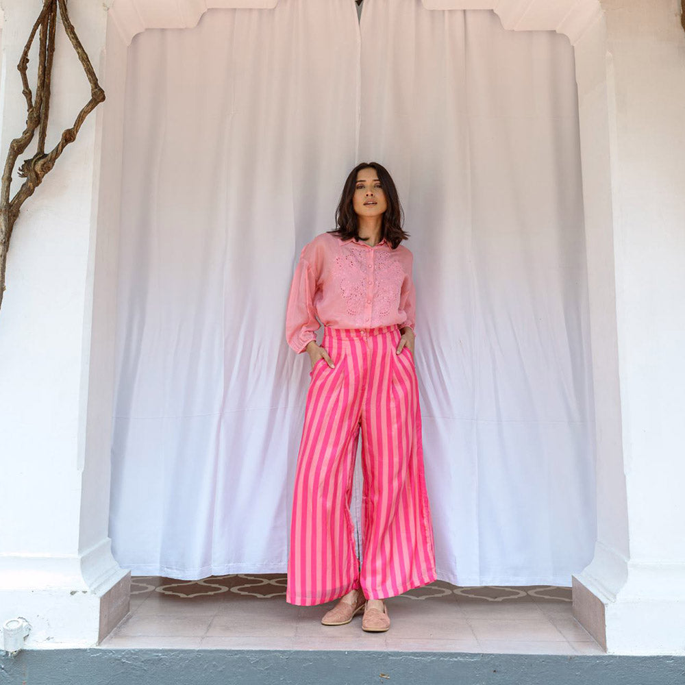 AYAKA Gwen Pink Oversized Shirt (Set of 2)