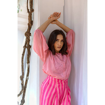 AYAKA Gwen Pink Oversized Shirt (Set of 2)
