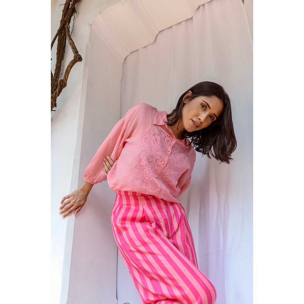 AYAKA Gwen Pink Oversized Shirt (Set of 2)