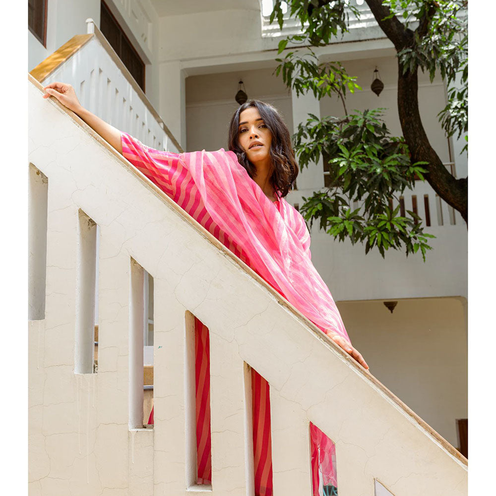 AYAKA Paco Pink Striper Kurta (Set of 2)
