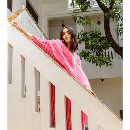 AYAKA Paco Pink Striper Kurta (Set of 2)