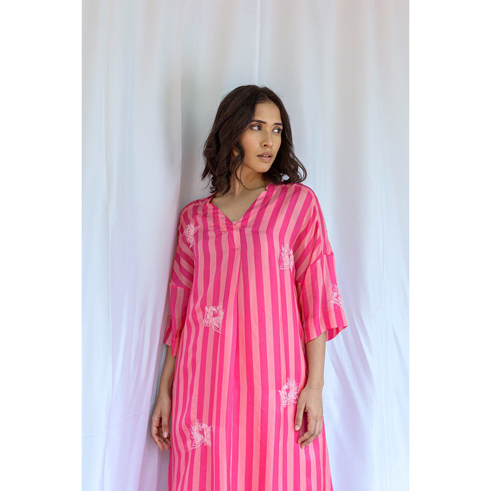 AYAKA Paco Pink Striper Kurta (Set of 2)