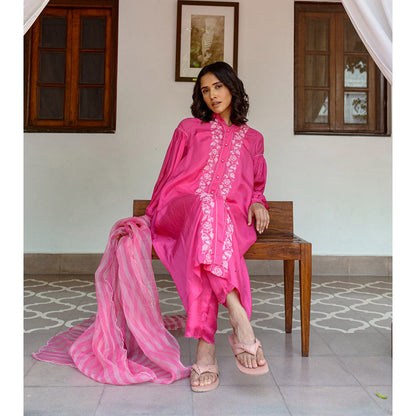 AYAKA Lauren Pink Button Down Kurta