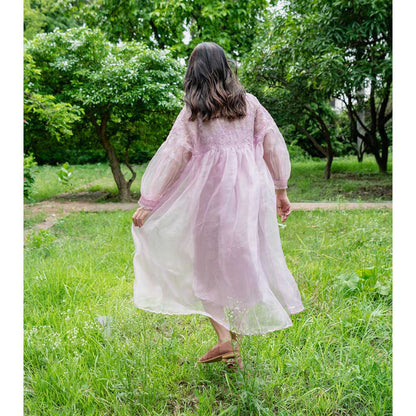AYAKA Mel Lilac Gathered Kurta (Set of 2)