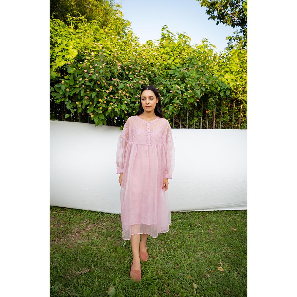 AYAKA Mel Lilac Gathered Kurta (Set of 2)