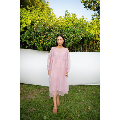 AYAKA Mel Lilac Gathered Kurta (Set of 2)