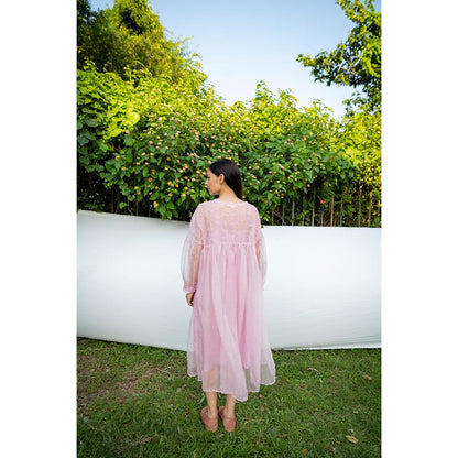 AYAKA Mel Lilac Gathered Kurta (Set of 2)