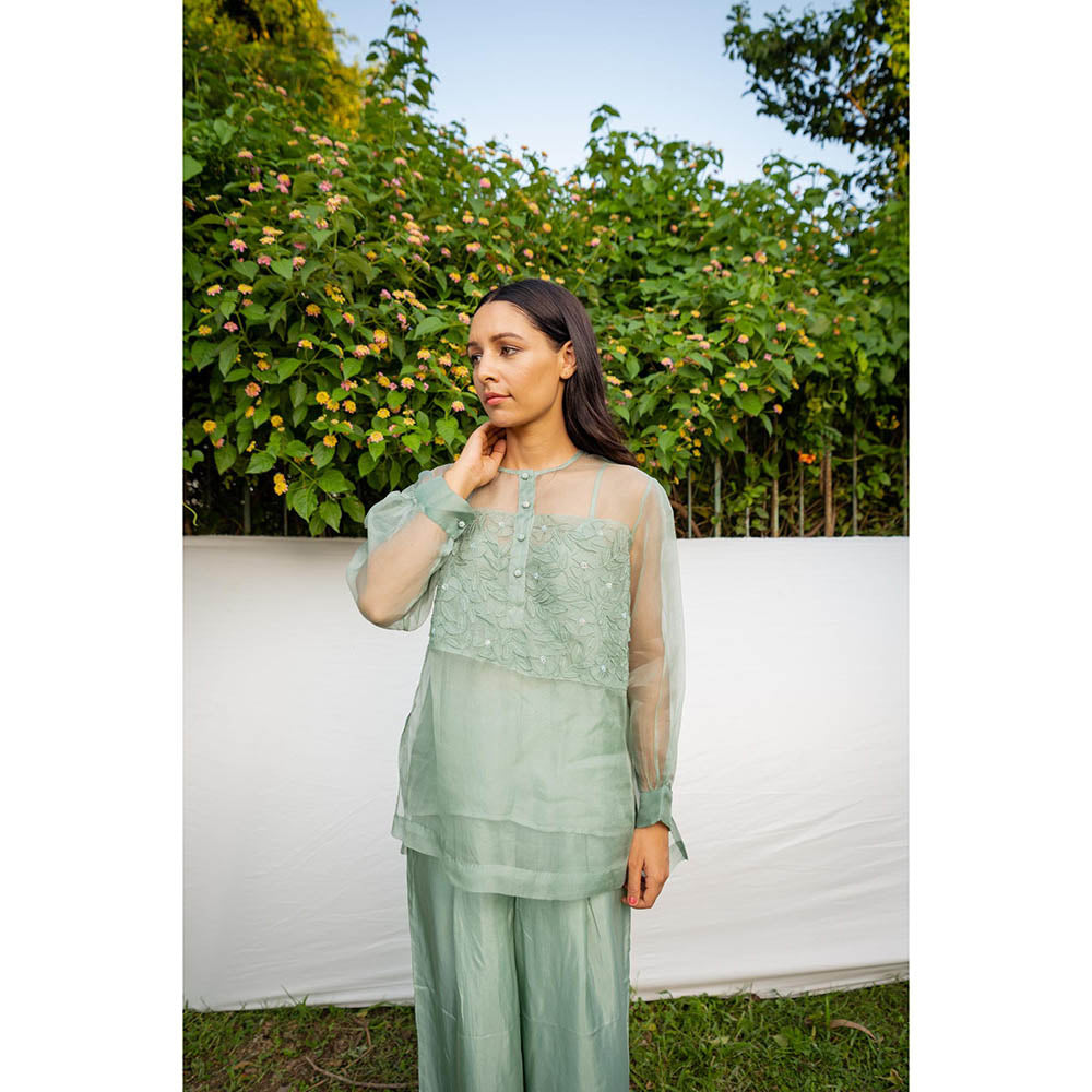 AYAKA Hope Green Applique Top (Set of 2)