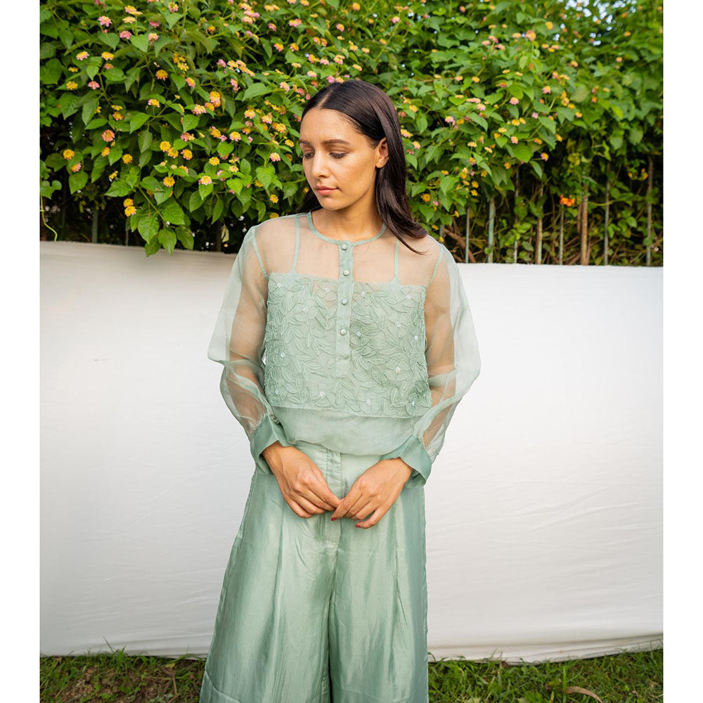 AYAKA Hope Green Applique Top (Set of 2)