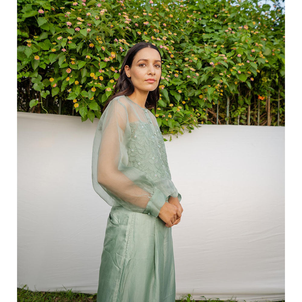 AYAKA Hope Green Applique Top (Set of 2)