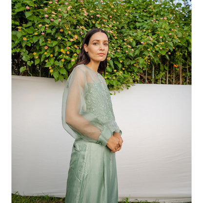 AYAKA Hope Green Applique Top (Set of 2)