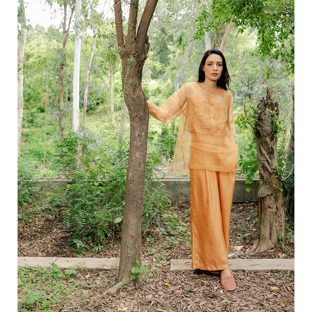 AYAKA Hope Mustard Applique Top (Set of 2)