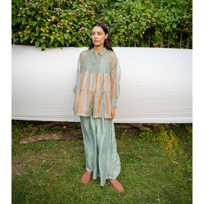 AYAKA Claire Green Tiered Top (Set of 2)