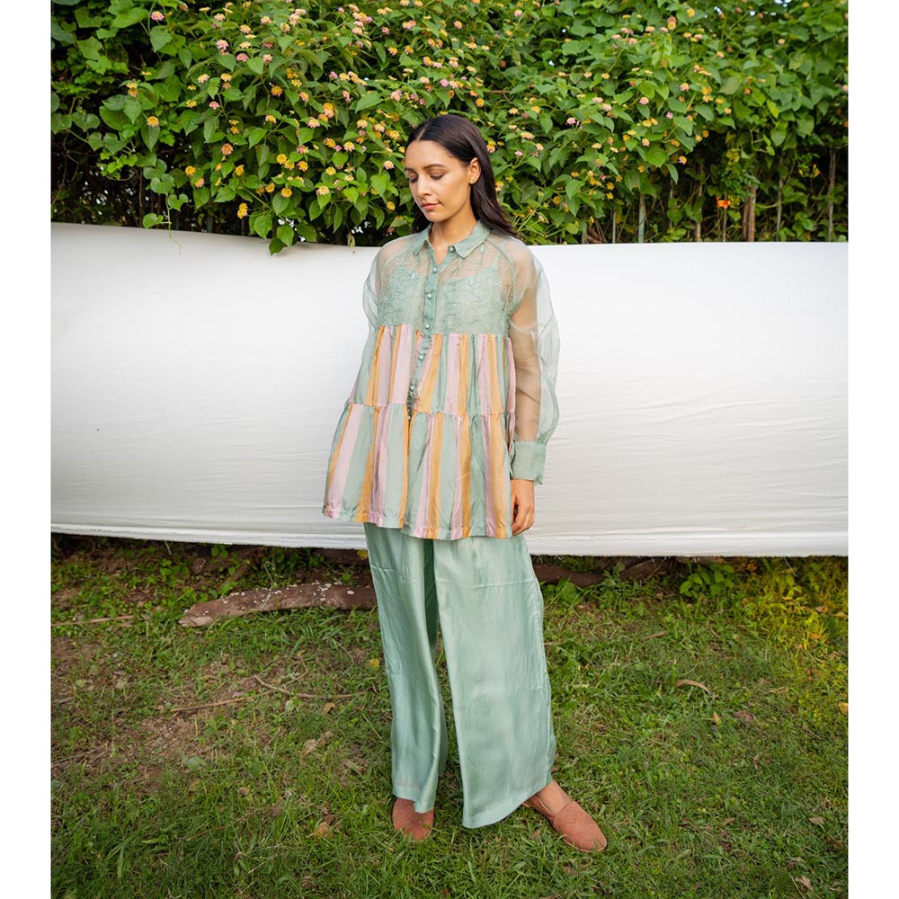 AYAKA Claire Green Tiered Top (Set of 2)