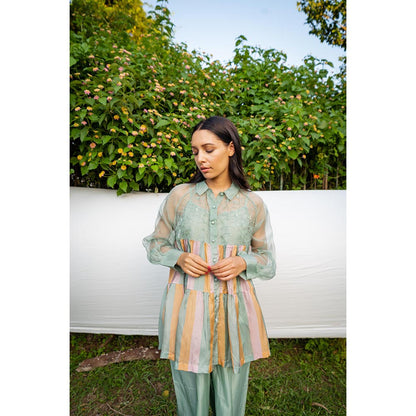 AYAKA Claire Green Tiered Top (Set of 2)