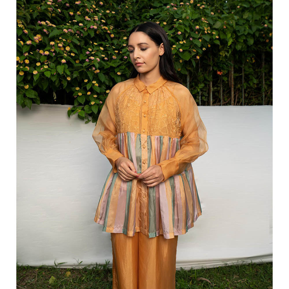 AYAKA Claire Mustard Tiered Top (Set of 2)