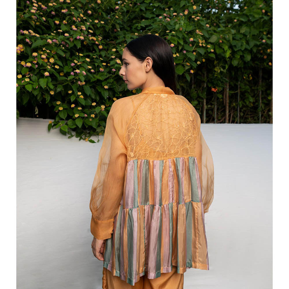 AYAKA Claire Mustard Tiered Top (Set of 2)