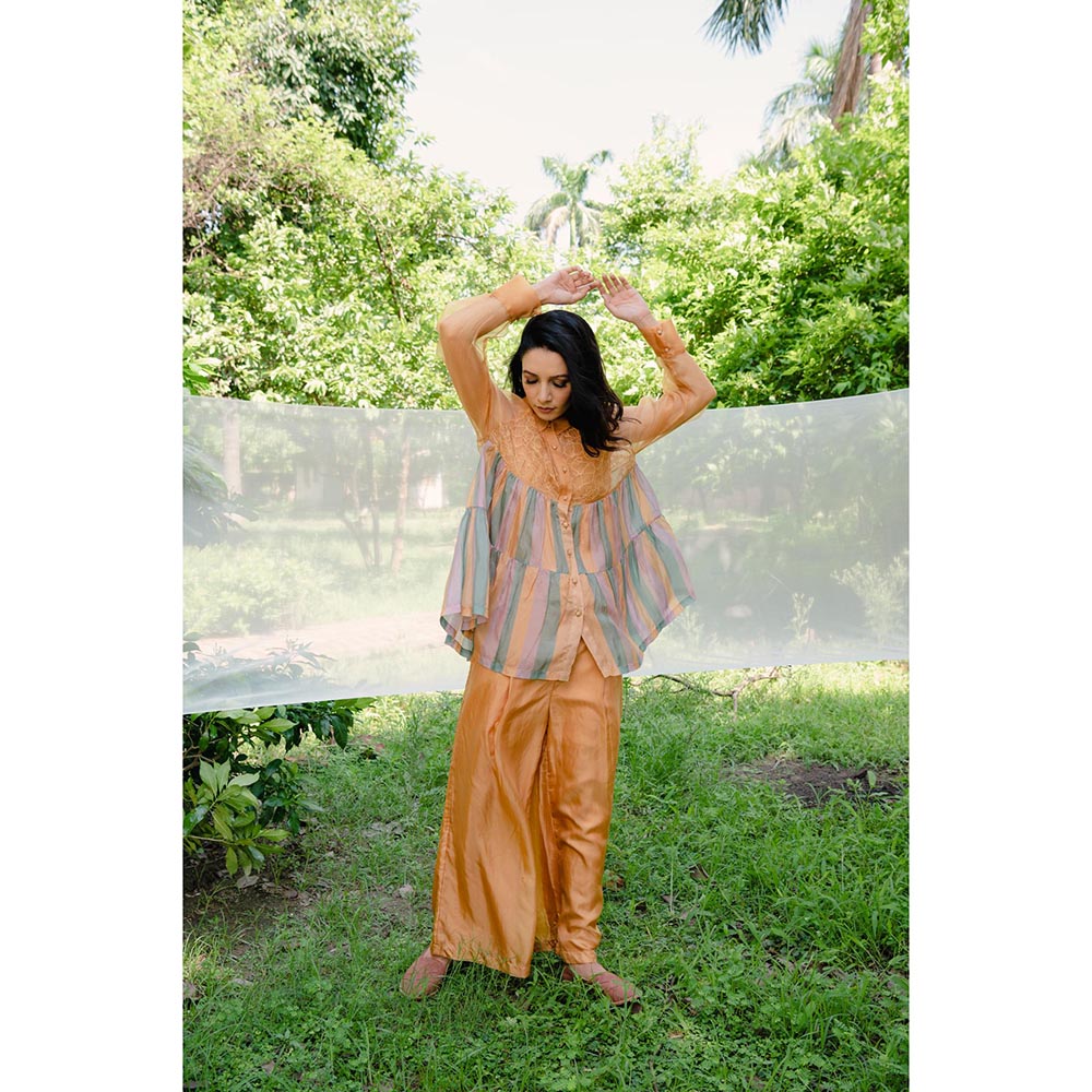 AYAKA Claire Mustard Tiered Top (Set of 2)