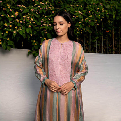 AYAKA Sage Lilac Applique Kurta