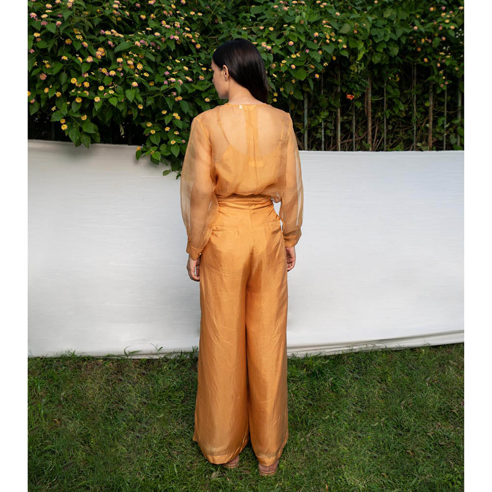 AYAKA Jo Mustard Wide Palazzo