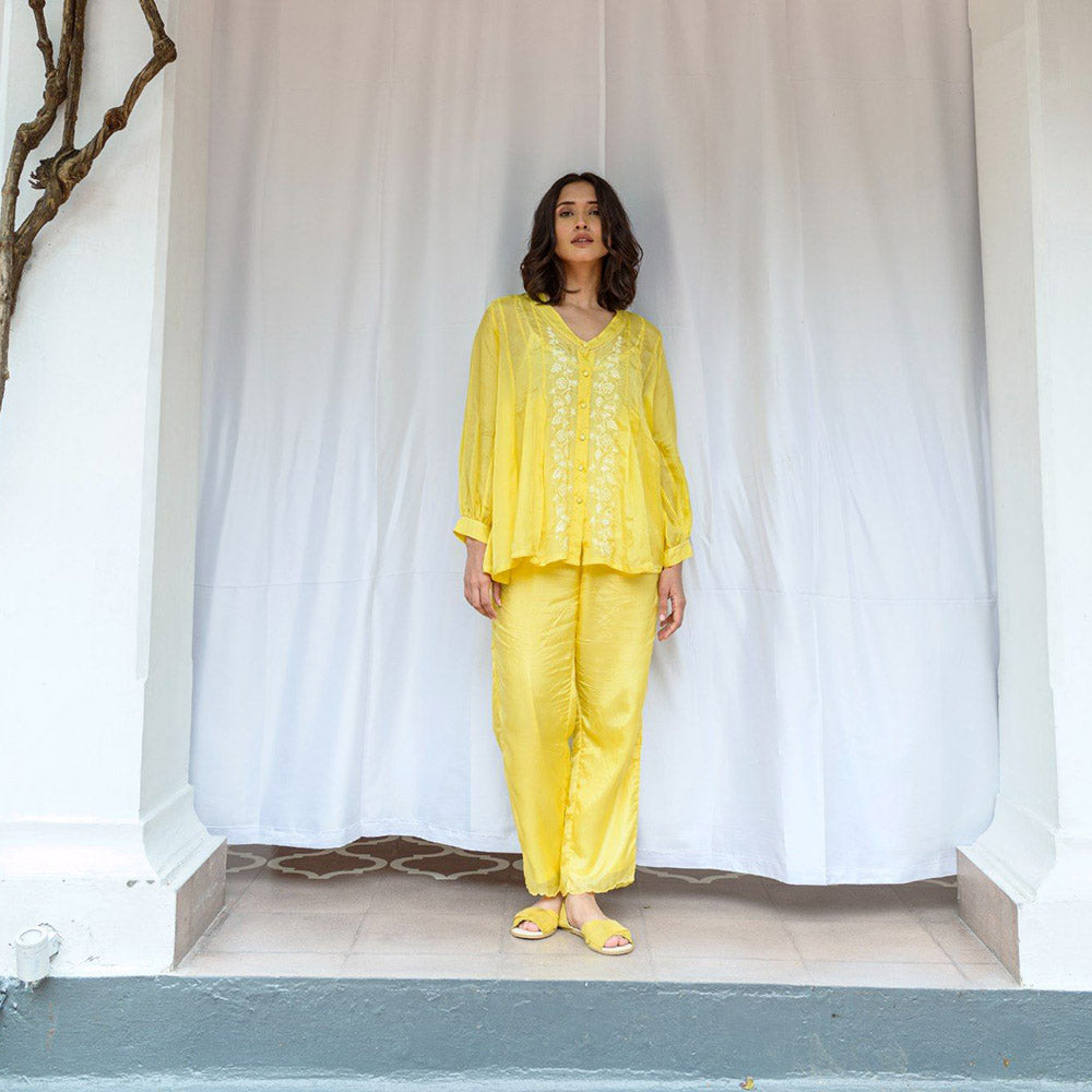 AYAKA Carly Yellow Pull On Trousers