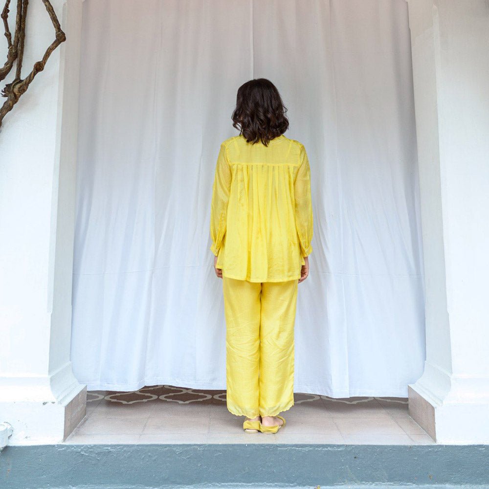 AYAKA Carly Yellow Pull On Trousers
