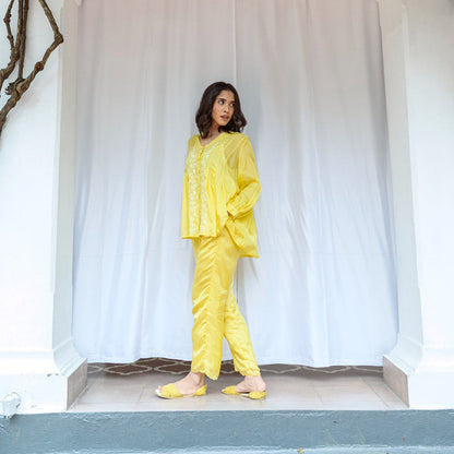 AYAKA Carly Yellow Pull On Trousers