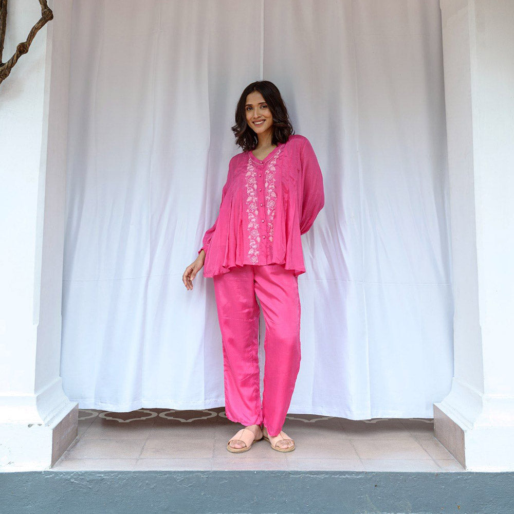 AYAKA Carly Pink Pull On Trousers