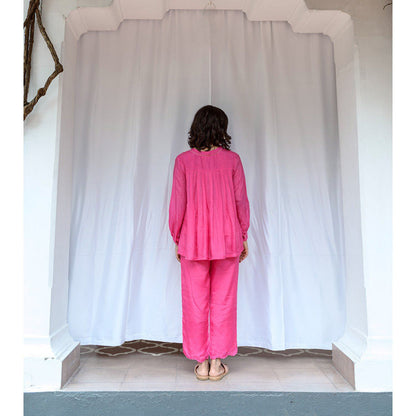 AYAKA Carly Pink Pull On Trousers