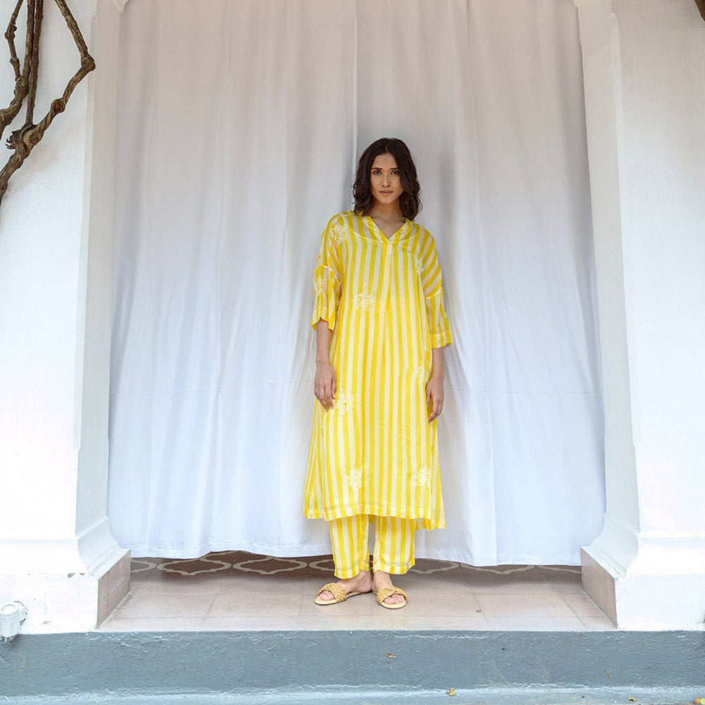 AYAKA Carly Yellow Striper Trousers