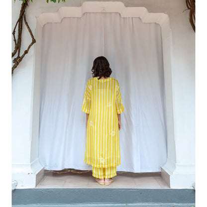 AYAKA Carly Yellow Striper Trousers