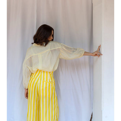 AYAKA Jo Yellow Striper Palazzo