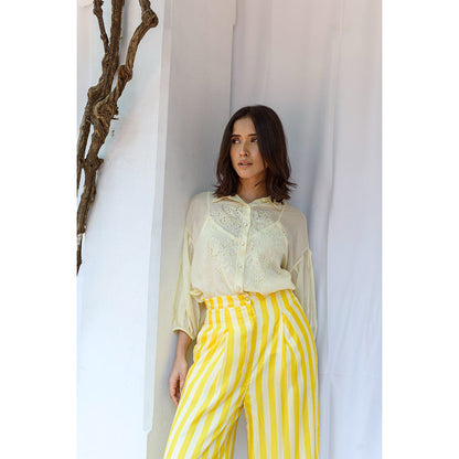 AYAKA Jo Yellow Striper Palazzo