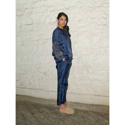 AYAKA Judy Navy Blue Block Printed Top with Inner (Set of 2)