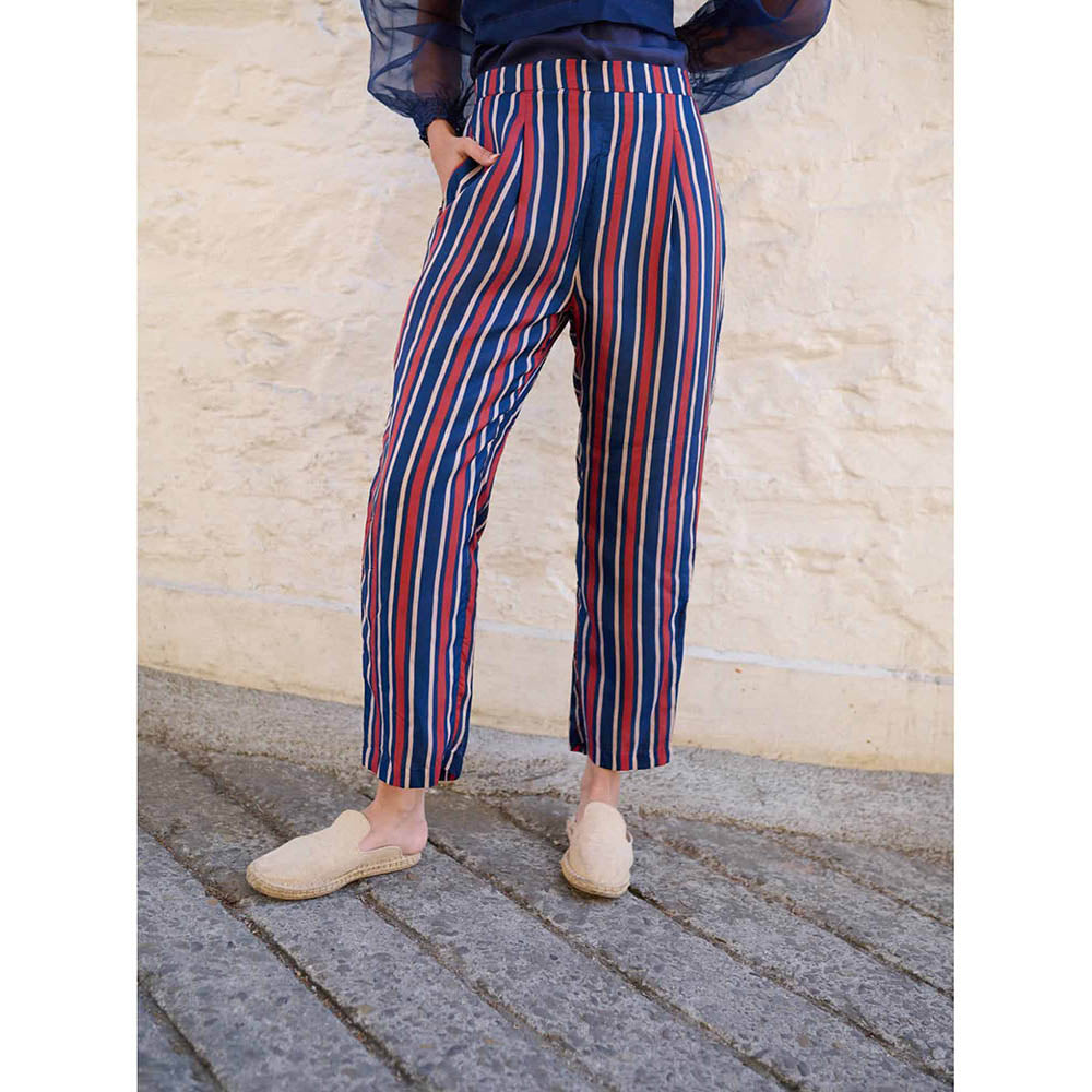 AYAKA Carly Navy Blue Stripes Pant